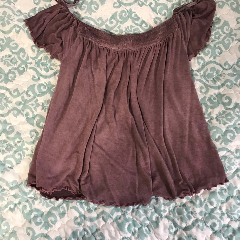 Off the shoulder rouched top